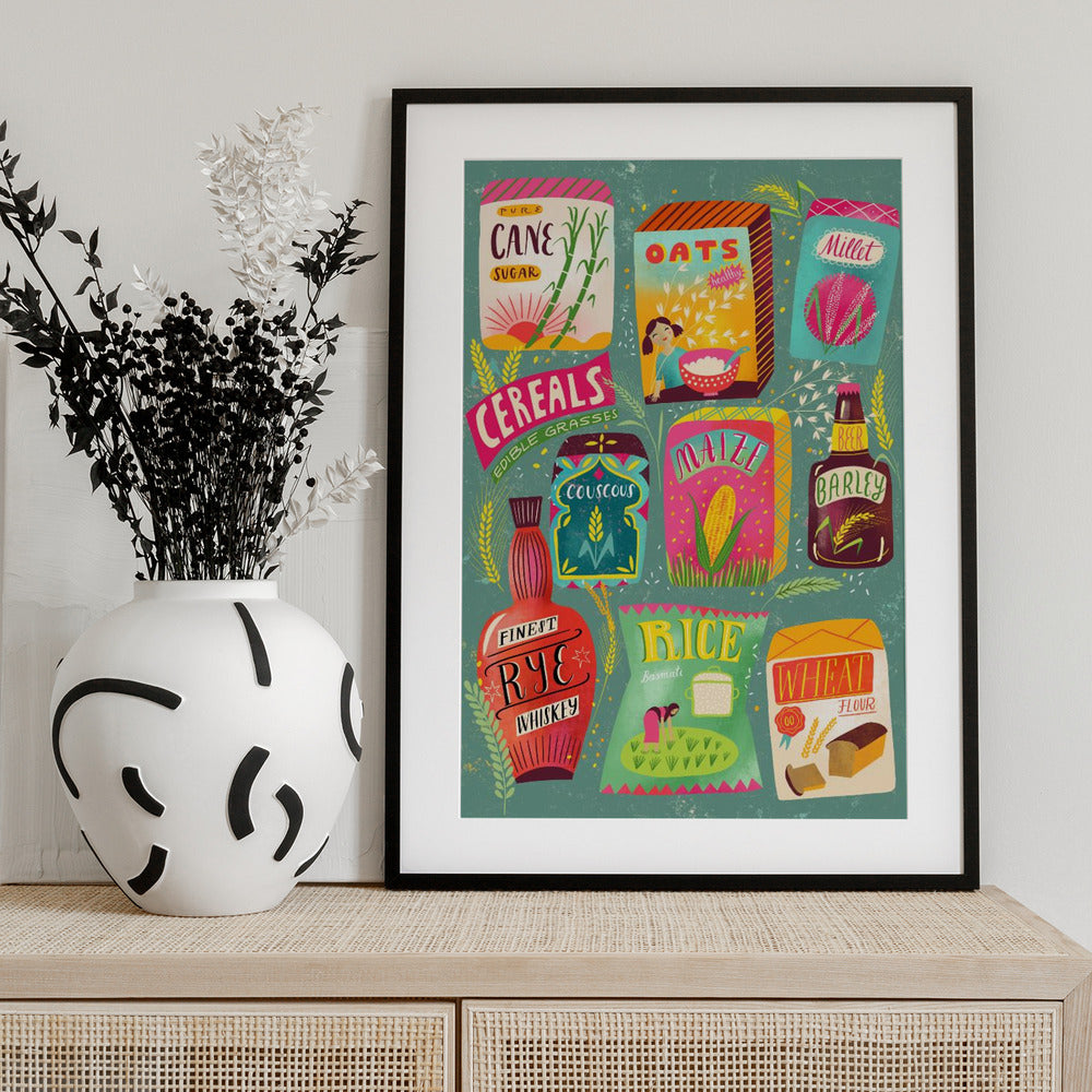 Colorful Cereal Chart - Art Print by uta krogmann