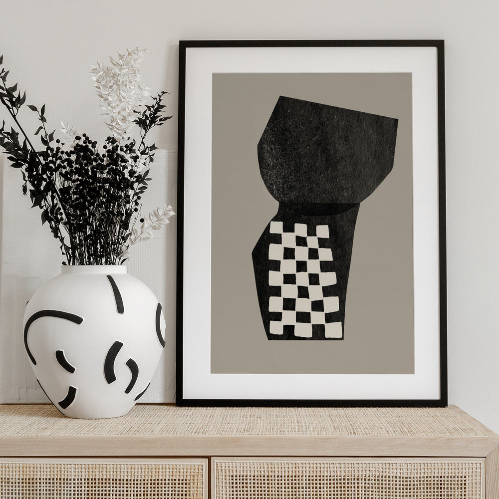 Checkered Abstraction - Art Print by THE MIUUS STUDIO