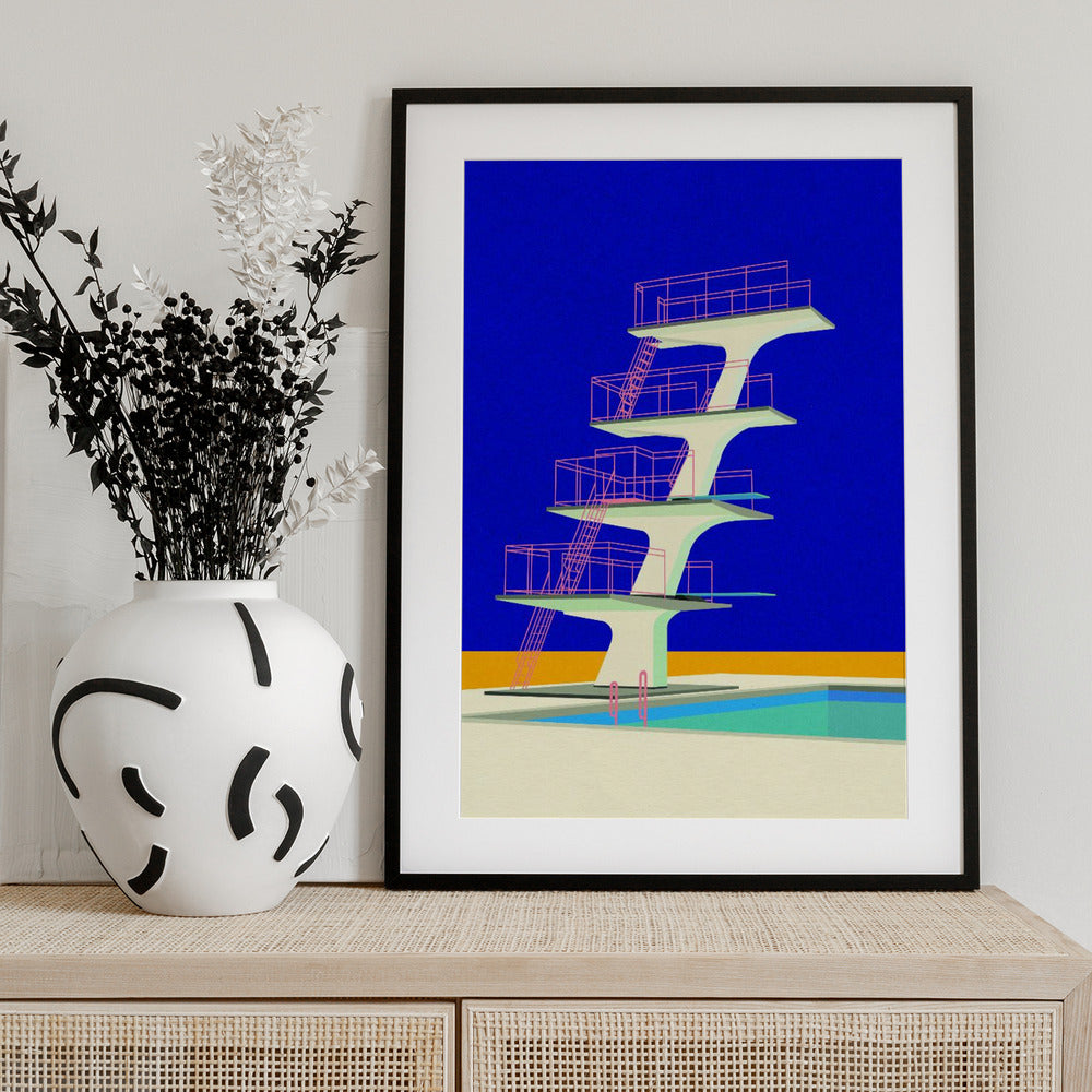 Diving Tower - Art Print by Rosi Feist