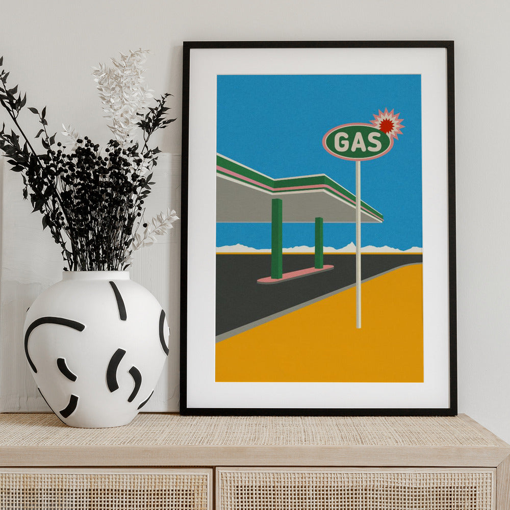 Spark Gas Station - Art Print by Rosi Feist
