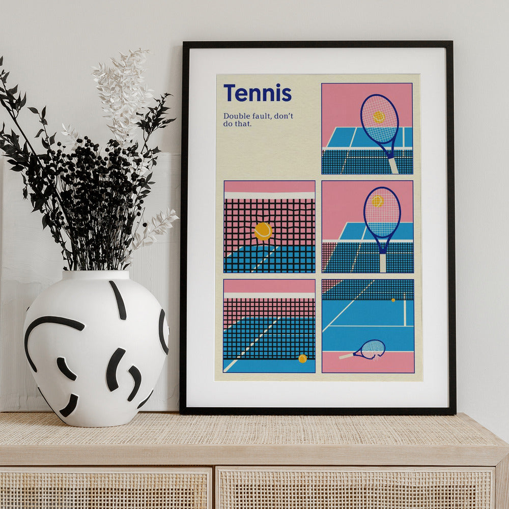 Poster Tennis Double Vault - Art Print by Rosi Feist