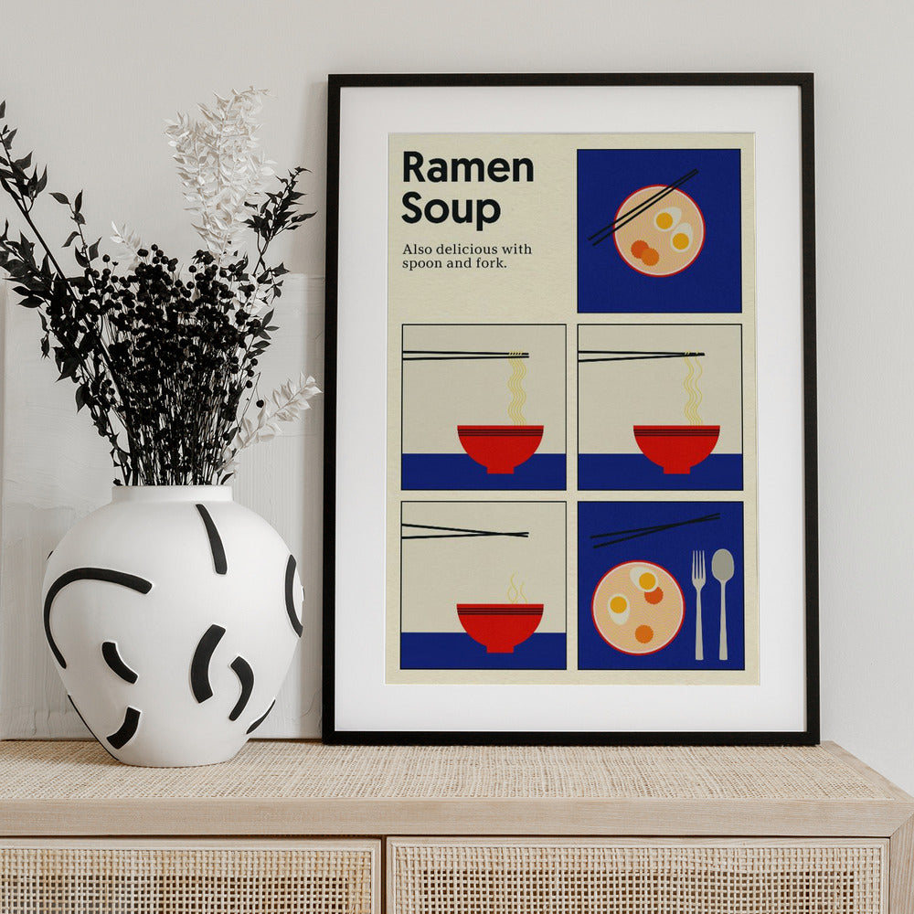 Poster Ramen Soup - Art Print by Rosi Feist