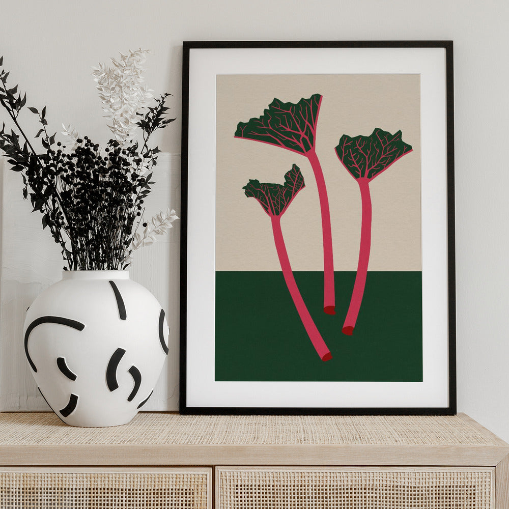 Swedish Garden Rhabarber - Art Print by Rosi Feist