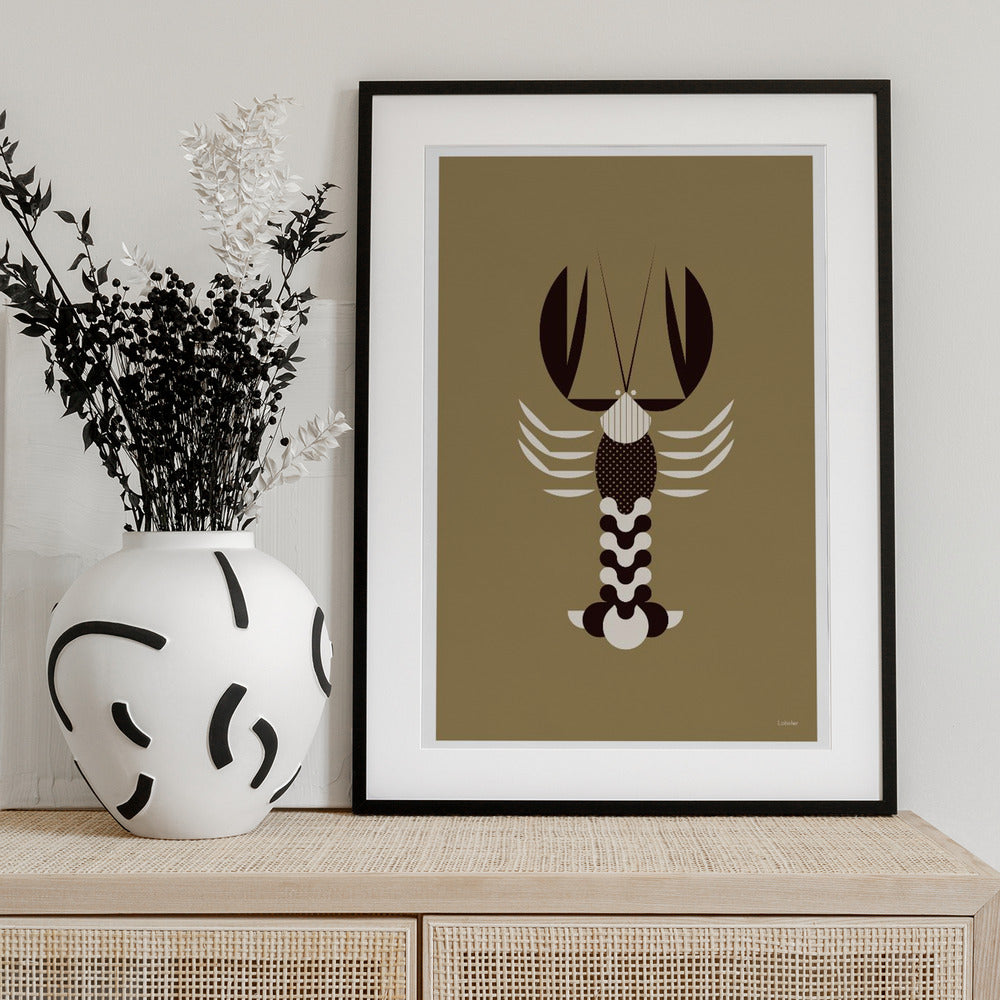 Golden Animals - Lobster (Gold) - Art Print by Studio Soleil