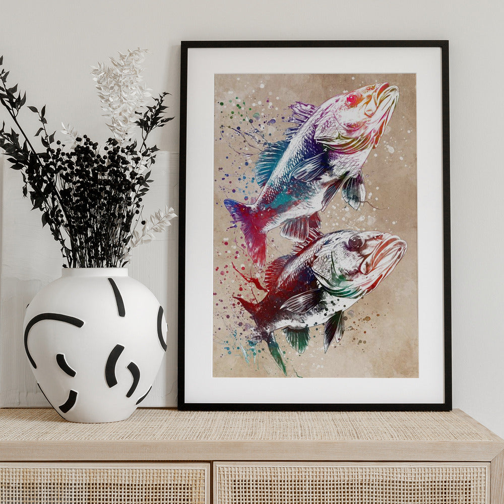 Sport Fishing 1 - Art Print by Justyna Jaszke