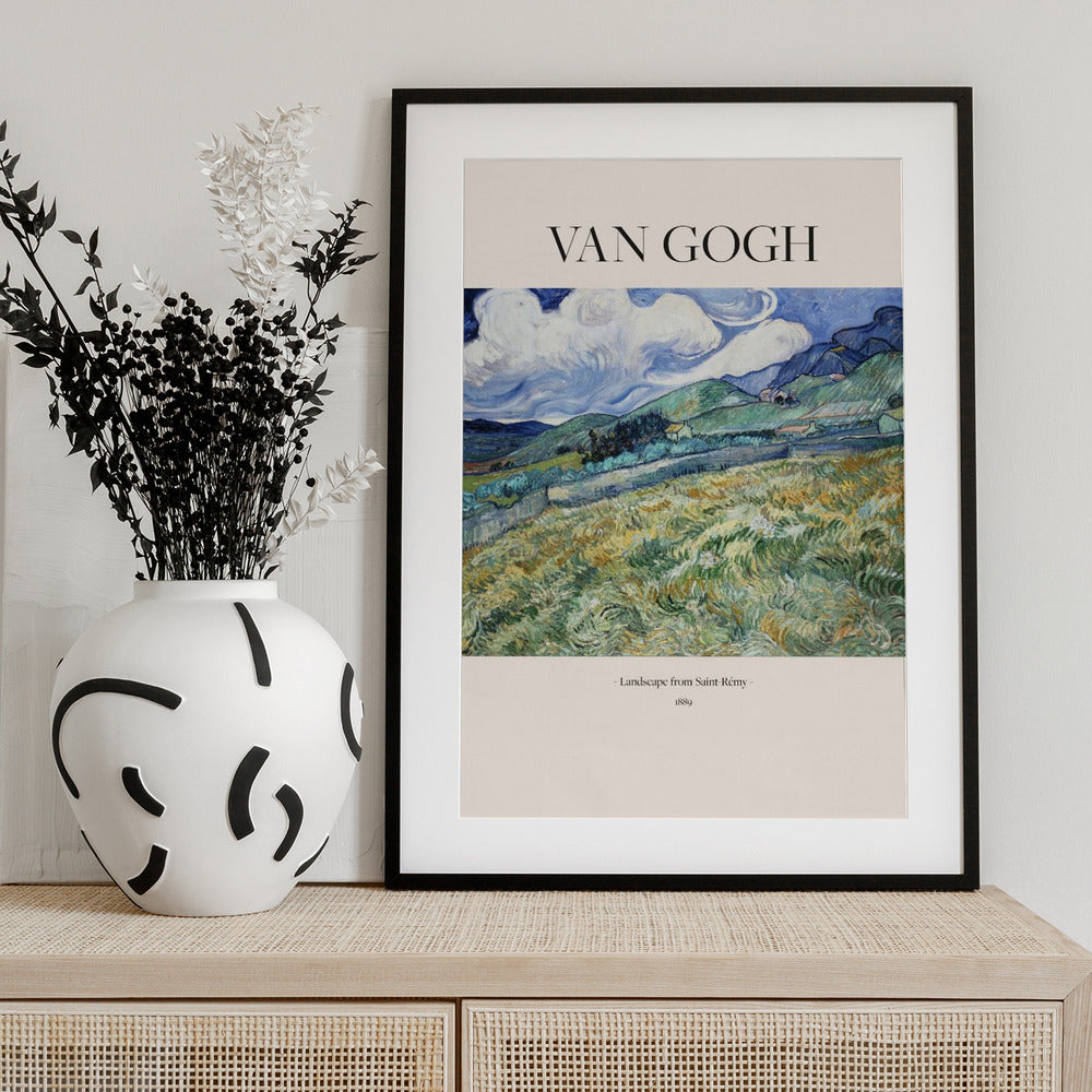 Landscape From Saint Rémy (1889) - Art Print by Vincent Van Gogh