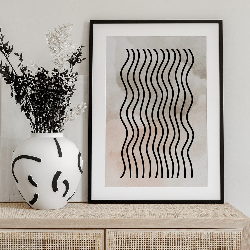 Curved Rhythm Lines - Art Print by THE MIUUS STUDIO