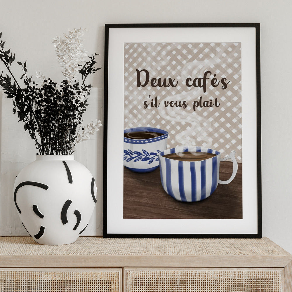 Two coffees please - Art Print by EMELIEmaria