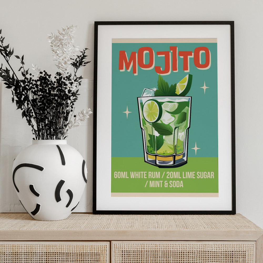 Mojito Cocktail - Art Print by WallChart Art Studio
