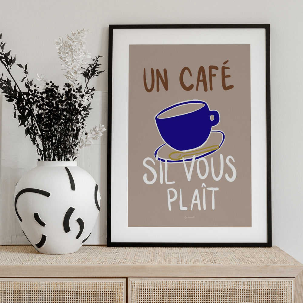 Un café - Art Print by ByKammille