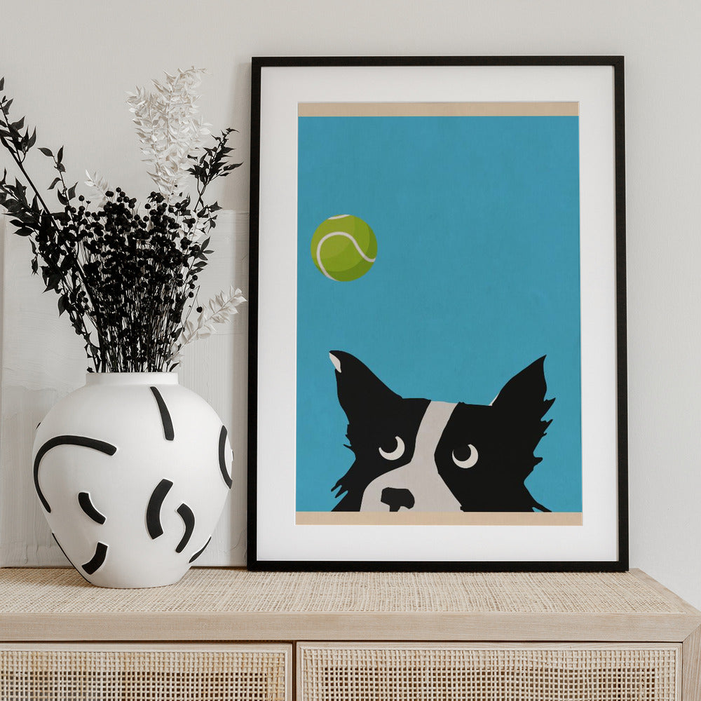 Dog & Ball - Art Print by WallChart Art Studio