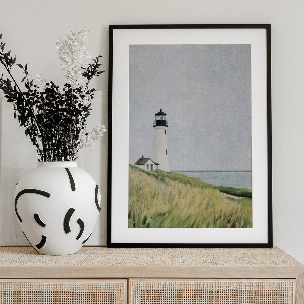Solitary Lighthouse by the Sea - Art Print by Melloi Art Prints