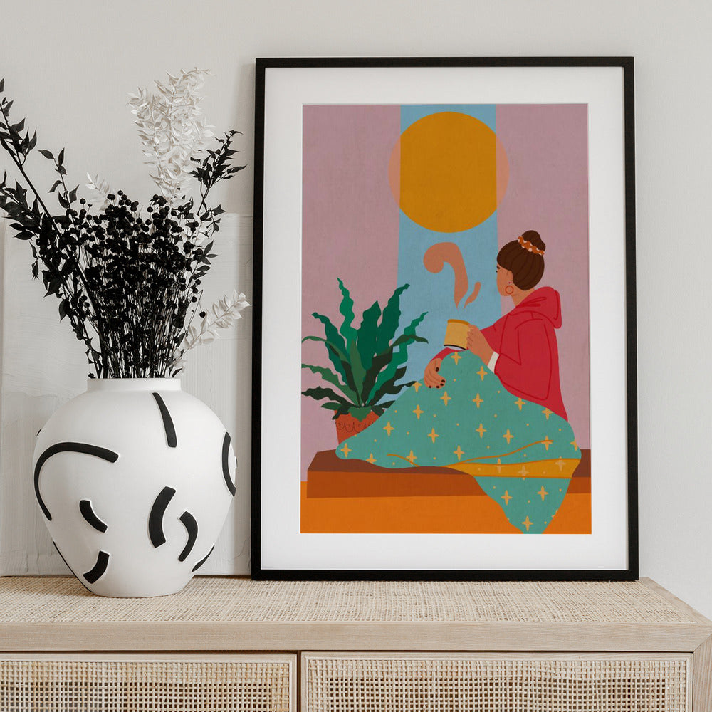 Girl Looking Out of Window 2 - Art Print by WallChart Art Studio