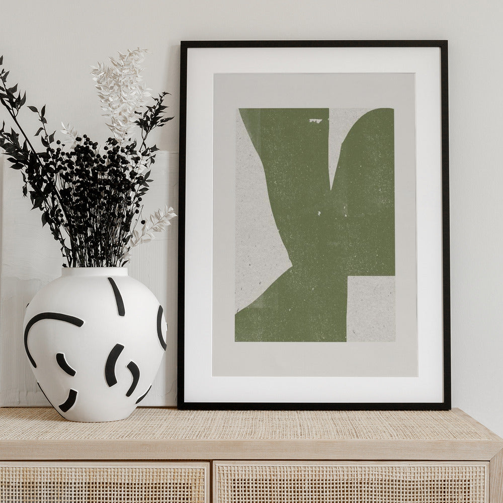 Green Abstract Form - Art Print by THE MIUUS STUDIO