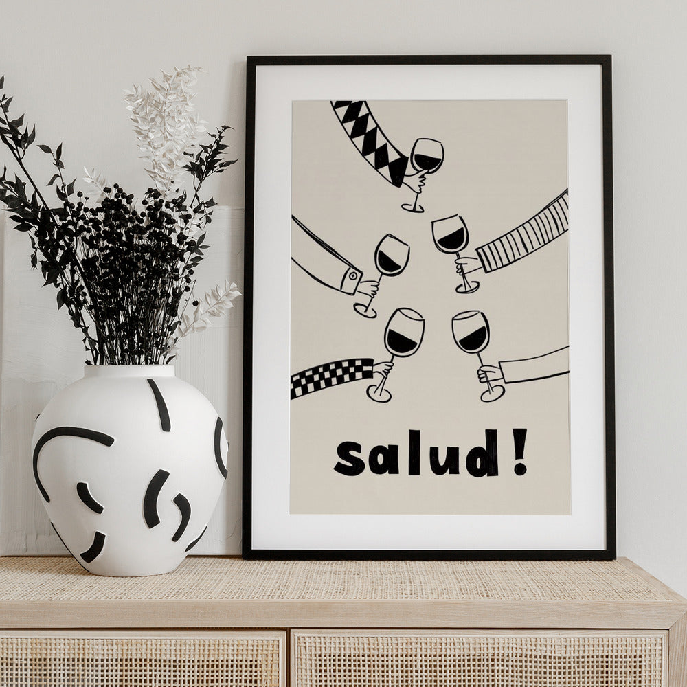 Pictufy Festive Salud Red A2 - Art Print by Rio Soléy