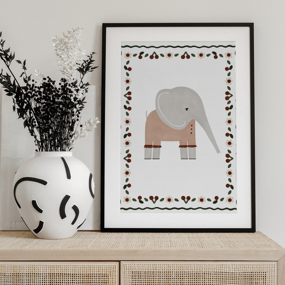 Elephant Elegance - Art Print by Treechild