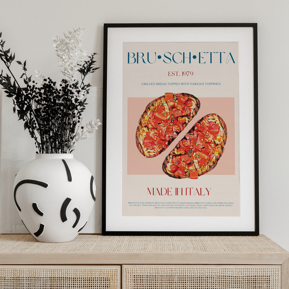 Flavorful Bruschetta - Art Print by Nazma Khokhar