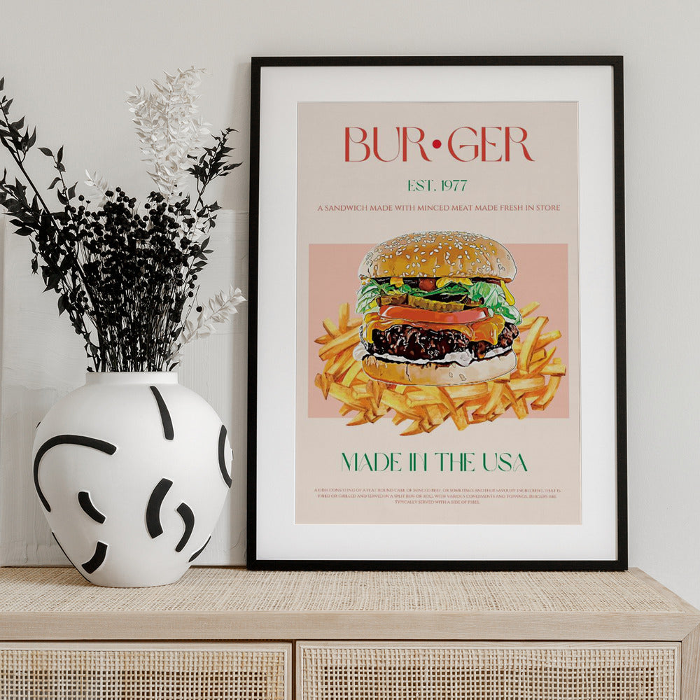 Classic American Bite - Art Print by Nazma Khokhar
