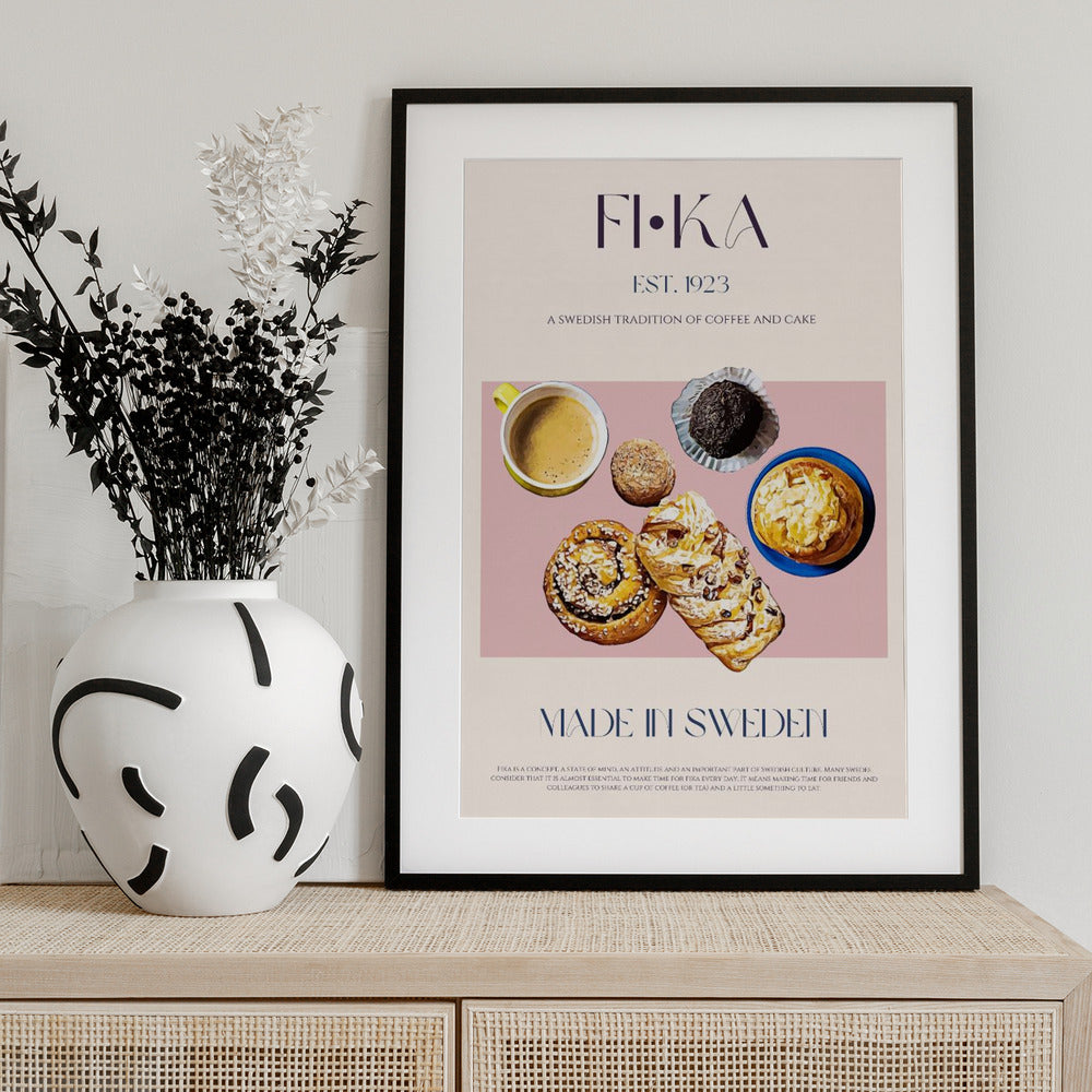 Swedish Coffee Break - Art Print by Nazma Khokhar
