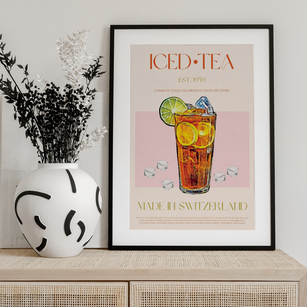 Refreshing Glass of Iced Tea - Art Print by Nazma Khokhar