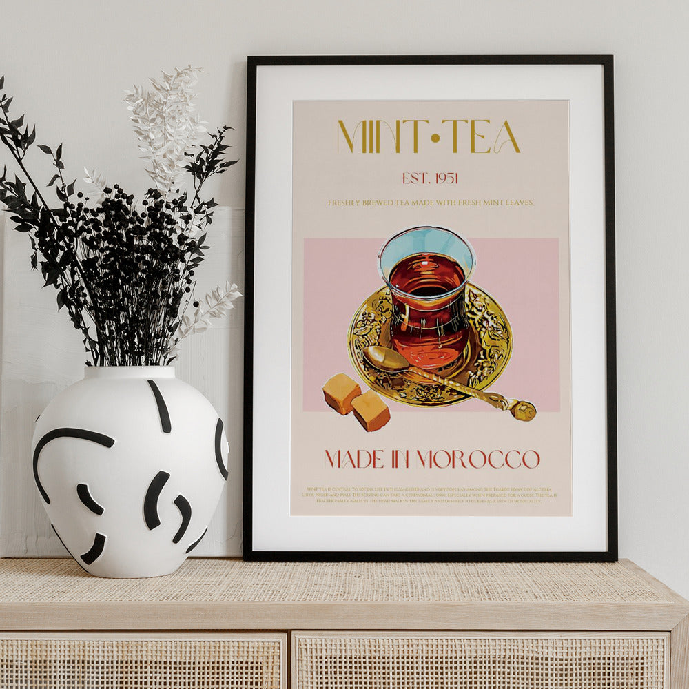 Moroccan Mint Tea - Art Print by Nazma Khokhar