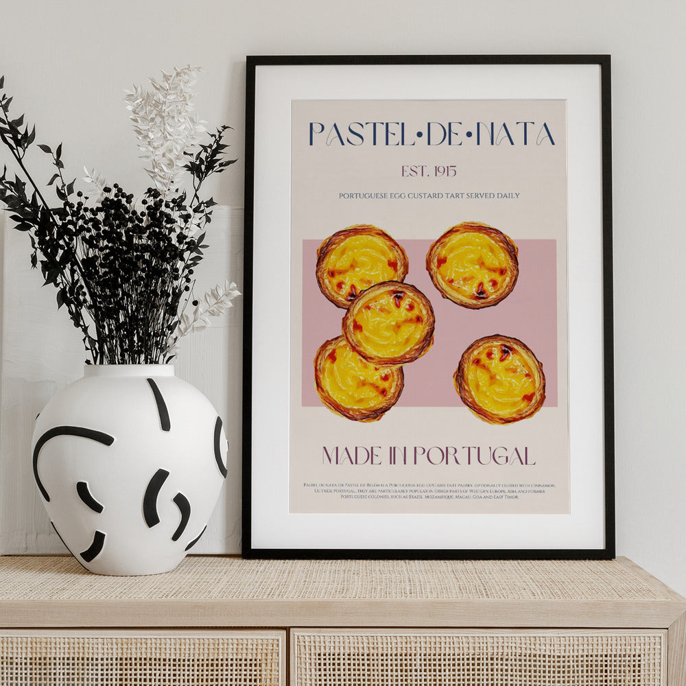 Traditional Portuguese Egg Custard Tart - Art Print by Nazma Khokhar