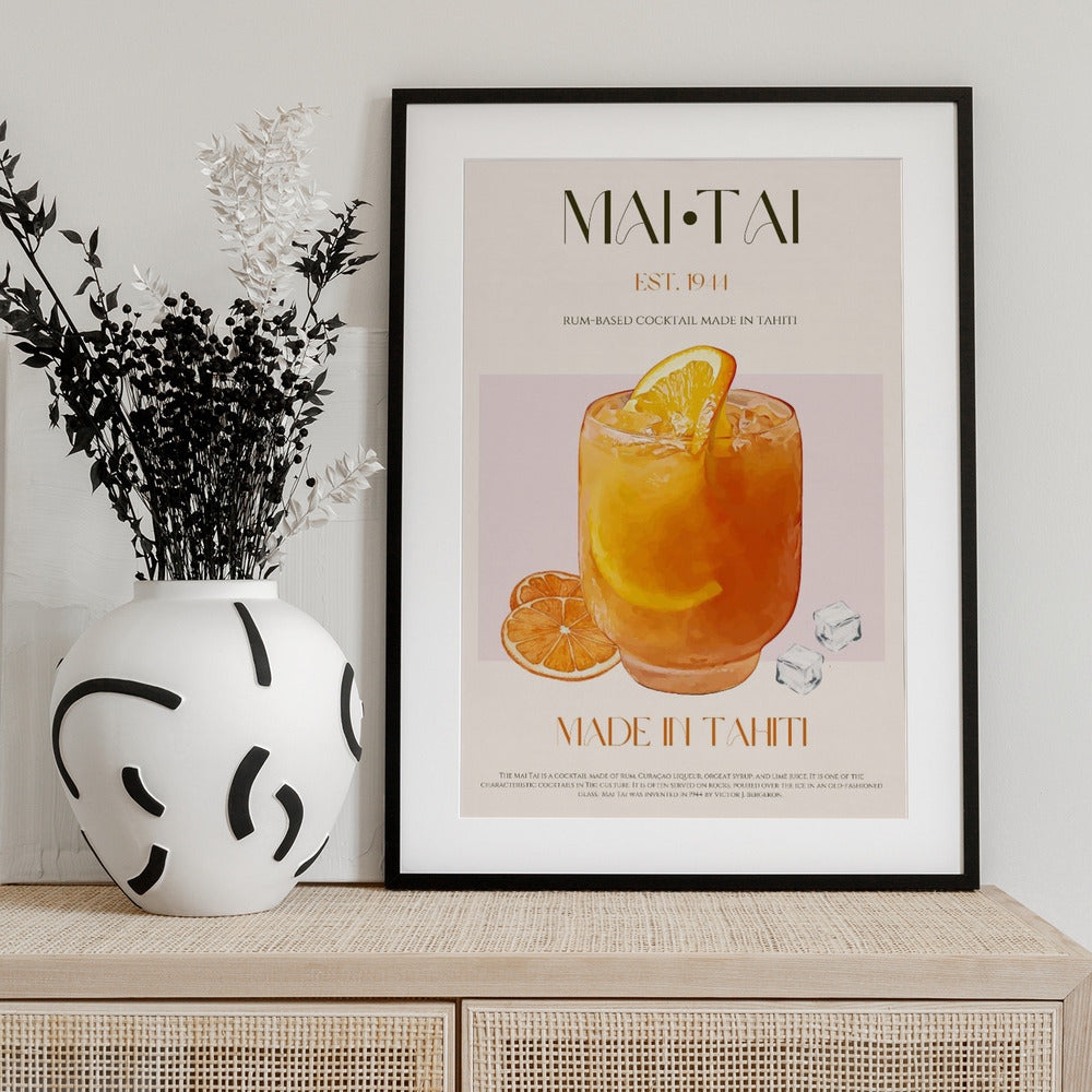 Orange Bliss Drink - Art Print by Nazma Khokhar