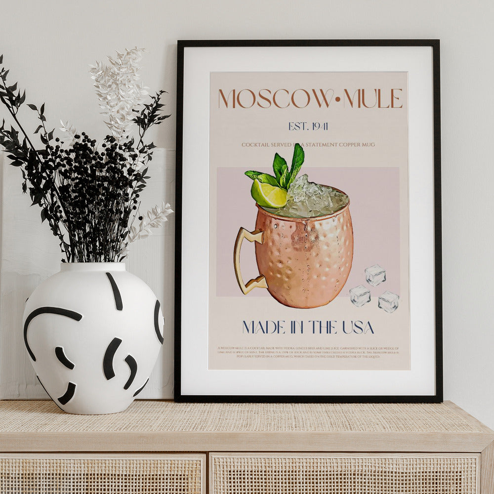 Moscow Mule Print - Art Print by Nazma Khokhar