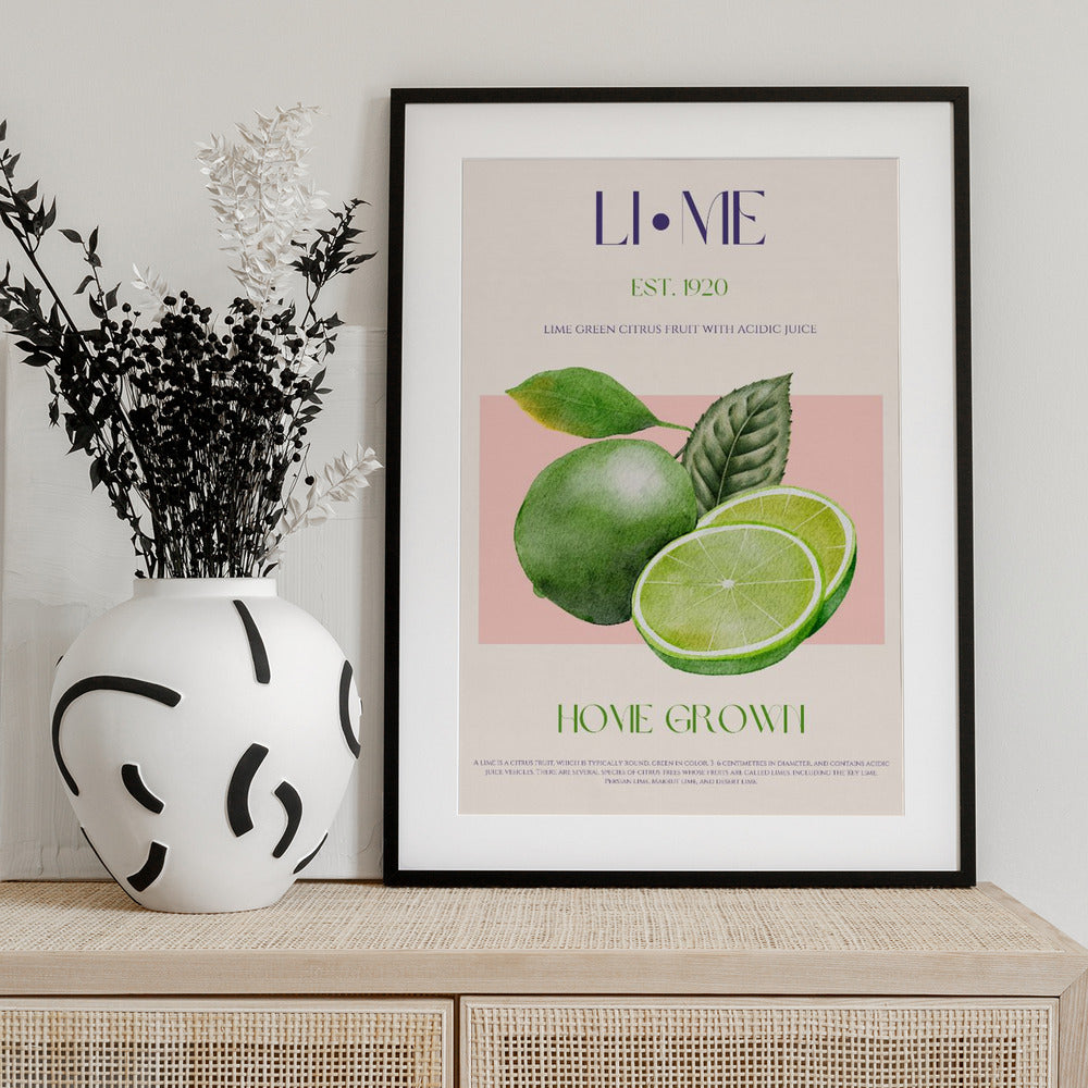 Zesty Green Delight - Art Print by Nazma Khokhar