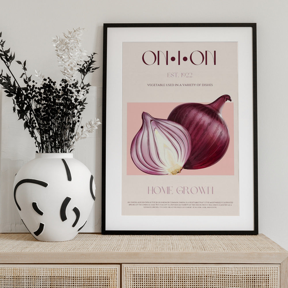 Onion Elegance - Art Print by Nazma Khokhar