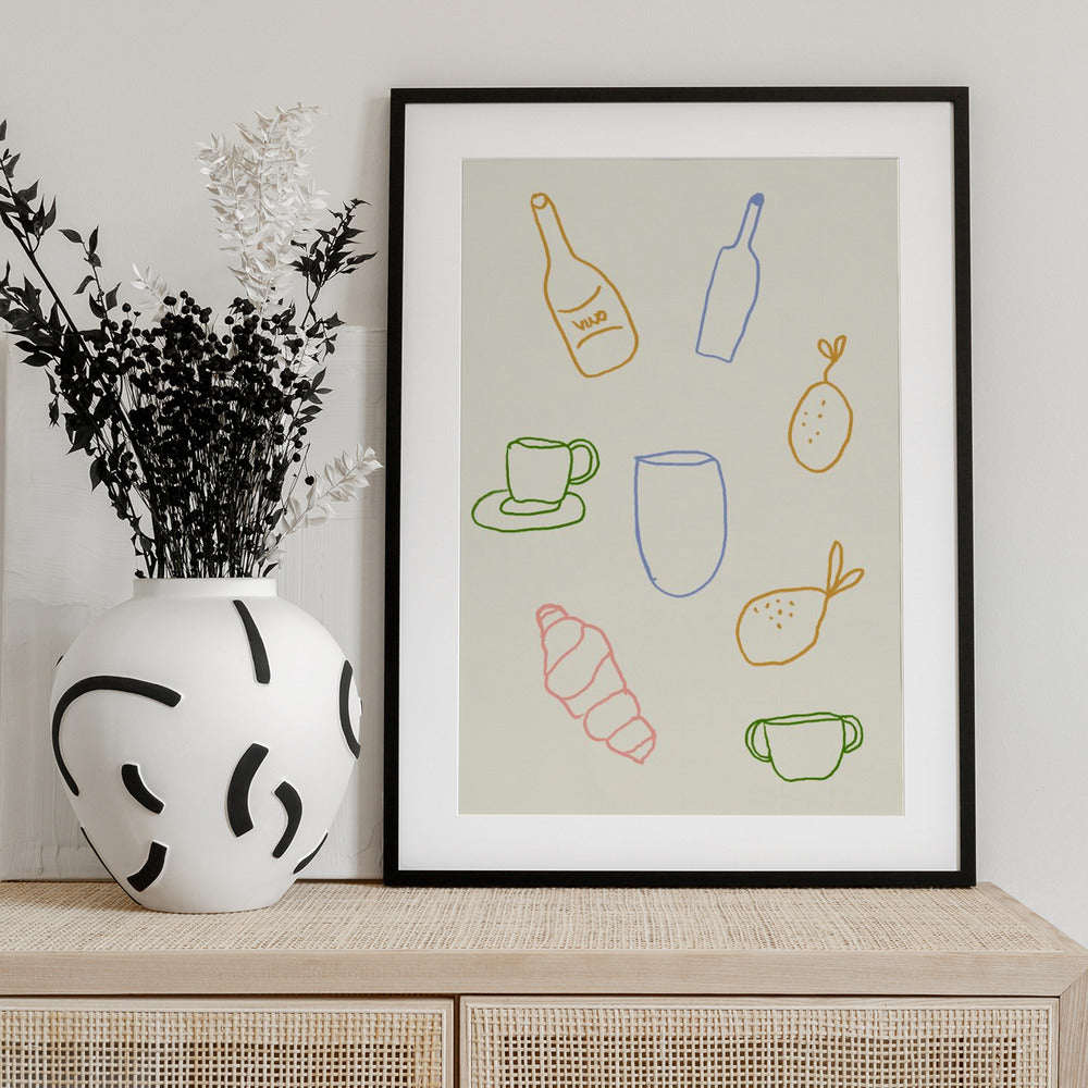 Minimalist Brunch - Art Print by Treechild