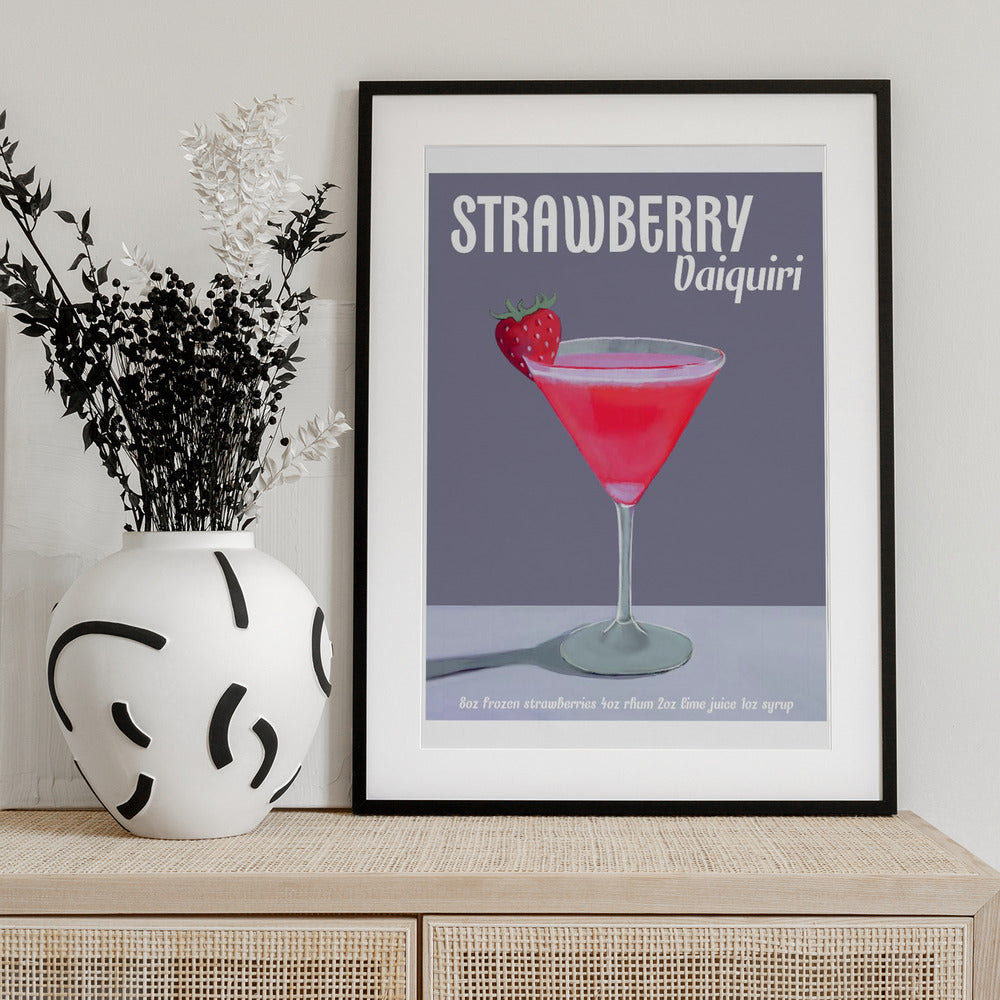 Strawberry Daiquiri Delight - Art Print by Emanuela Carratoni