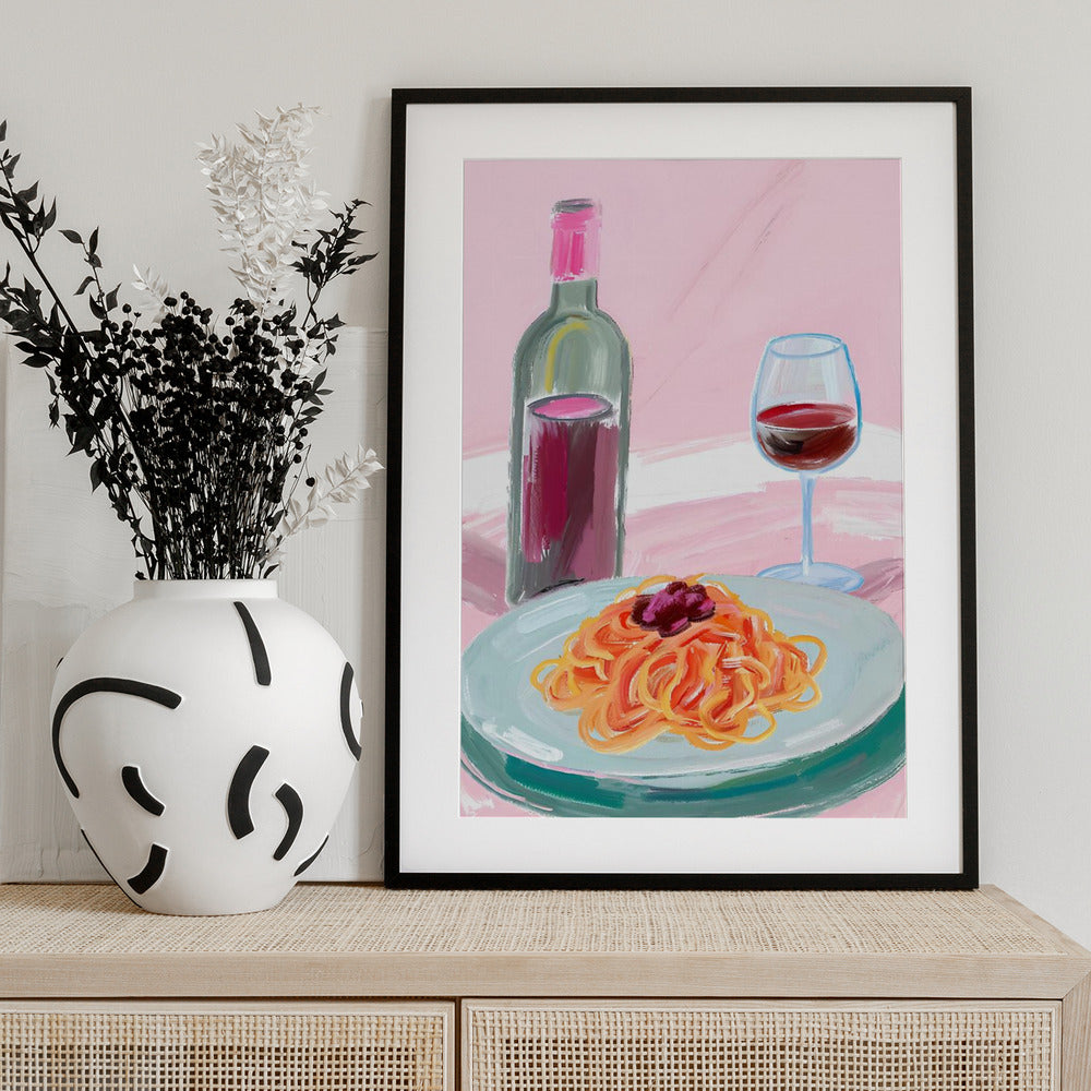 Spaghetti Delight - Art Print by Ohkimiko