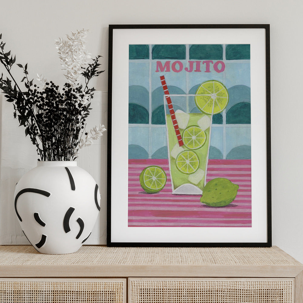 Glass of Mjito - Art Print by Caroline Bonne Müller
