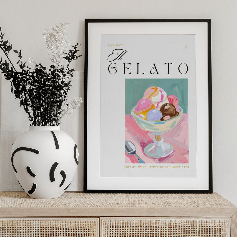 Gelato Icecream Delight - Art Print by Ohkimiko
