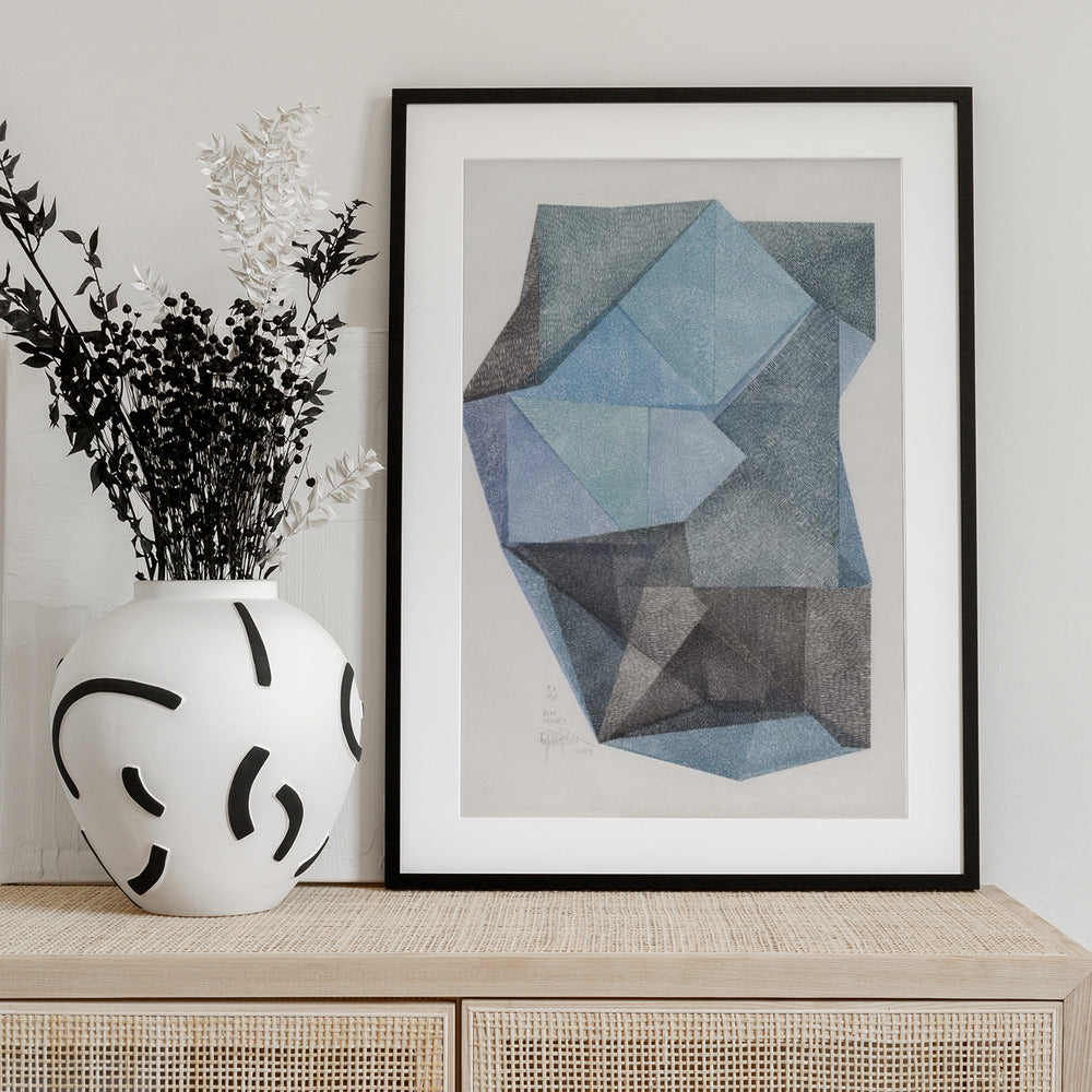 Blue Stone I. - Art Print by Paulina Vårregn