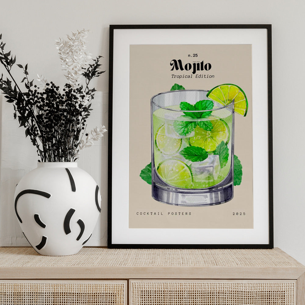 Minty Lime Refresh - Art Print by Elizabeth C