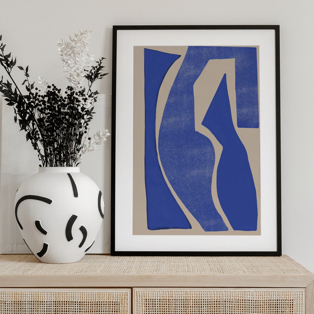 Blue Geometric Shapes - Art Print by THE MIUUS STUDIO