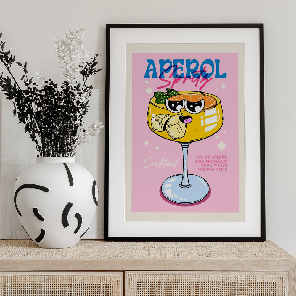 Cocktail Character Design - Art Print by Alina Shulhouskaya