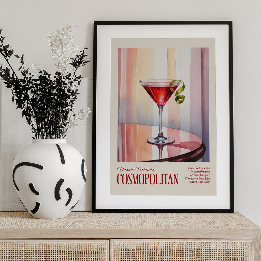 Classic Cocktails - Cosmopolitan - Art Print by Andreas Magnusson