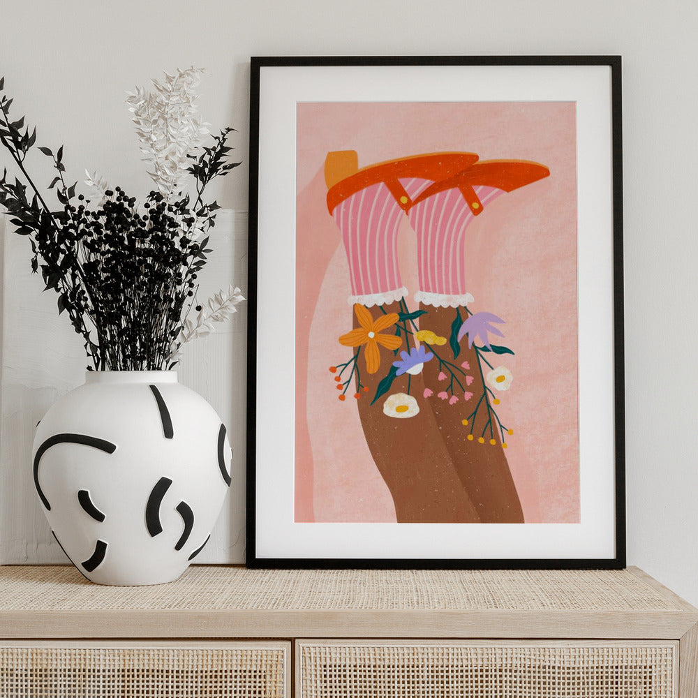 Floral Socks - Art Print by Bea Müller