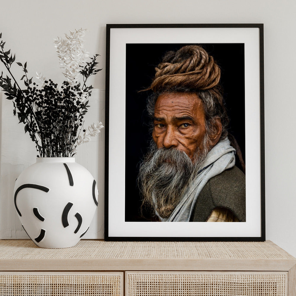 Portrait of a Sadhu... - Art Print by Rakesh J.V