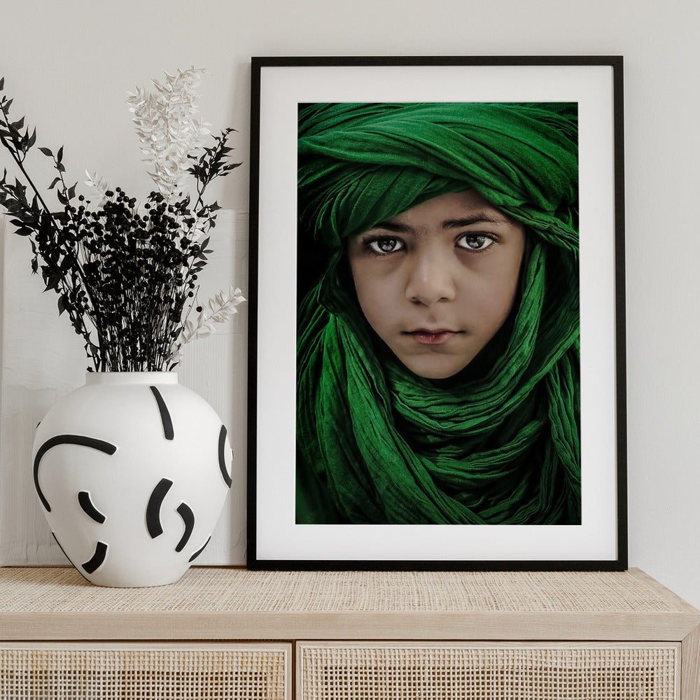Green Boy - Art Print by Saeed Dhahi