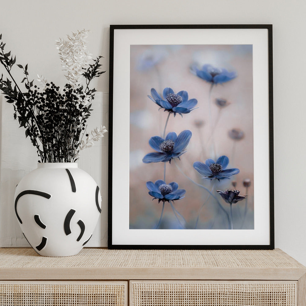 Cosmos blue - Art Print by Mandy Disher