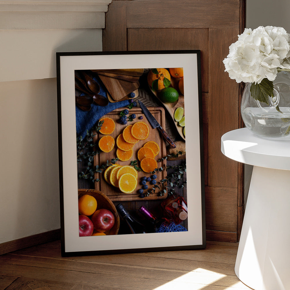 Fruit table - Art Print by Juri Aoki