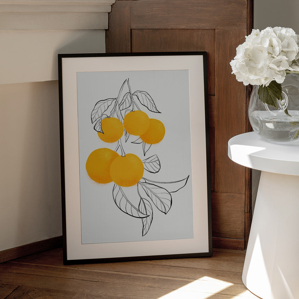 Mabel oranges - Art Print by Rosana Laiz Blursbyai