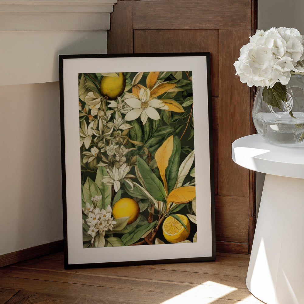 Flowers and fruits 1 - Art Print by Justyna Jaszke