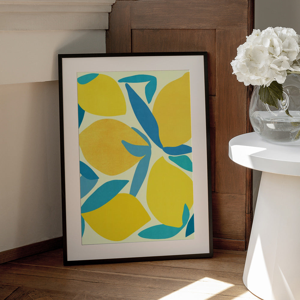 Lemon Shapes - Art Print by Kristian Gallagher