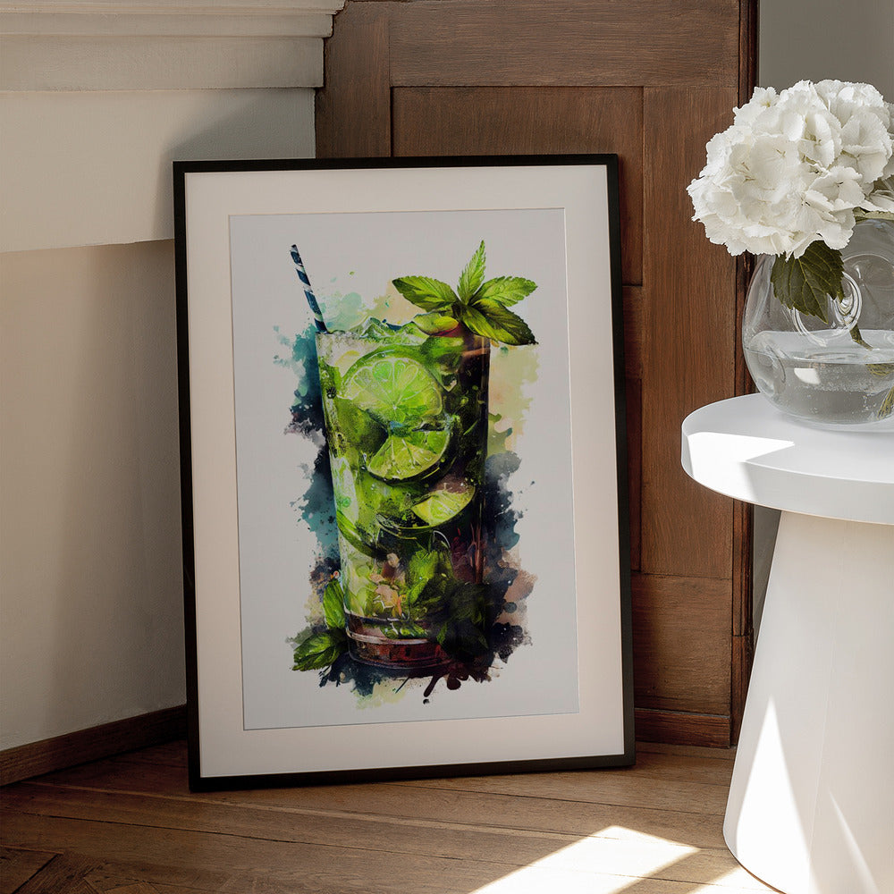 Drinks cocktail - Art Print by Justyna Jaszke