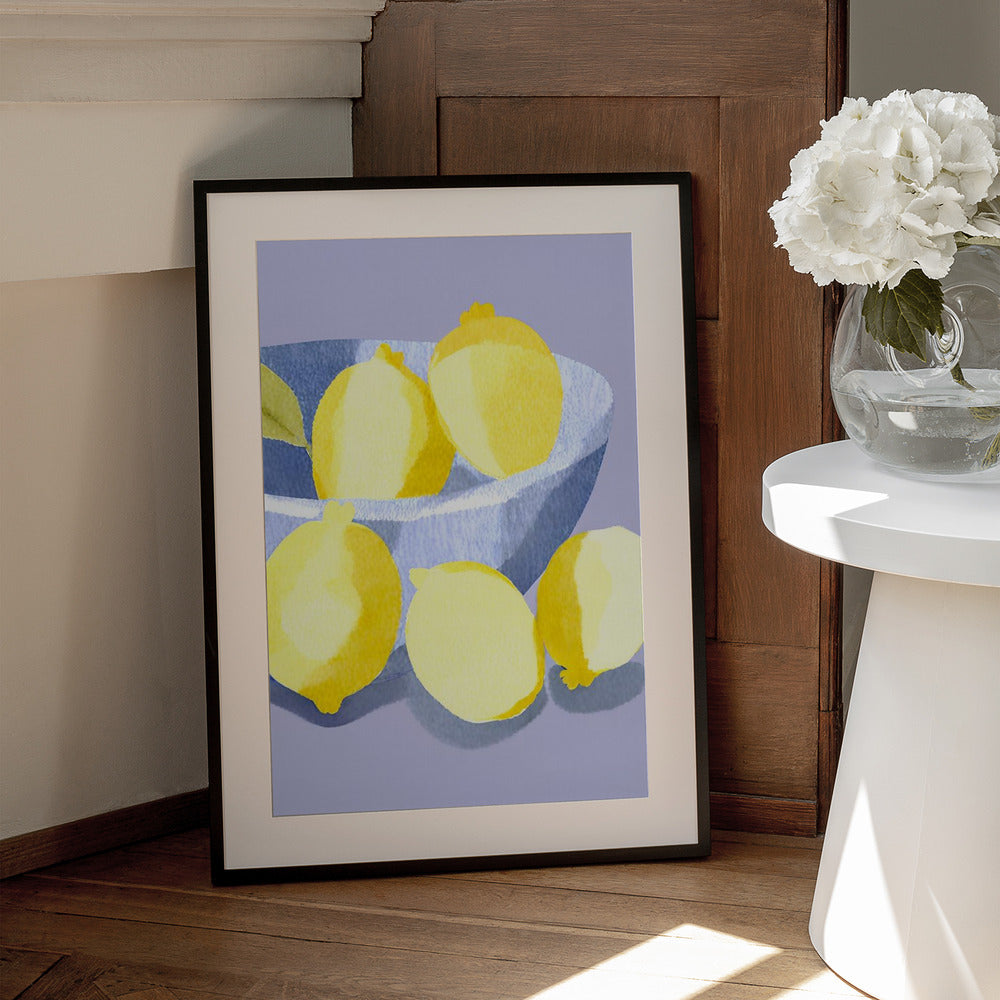 Zitronen in Schale - Art Print by Ohkimiko